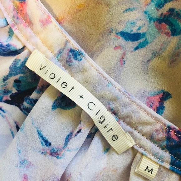 ❤️Violet+Claire Pink Pastel Printed Blouse - Picture 5 of 5